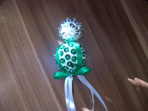 Zápich zelenostříbrné koule — foto 3