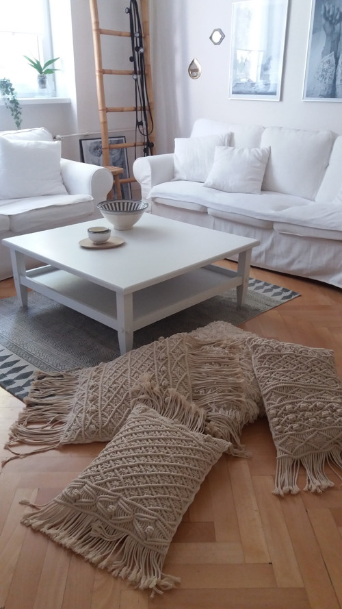Macramé polštář s třásněmi + výplň ...BOHO — foto 3