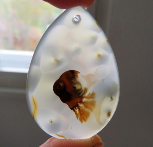 Dendritický chalcedon Madagaskar, rybička XXL č.6 — foto 2