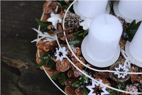 Adventní věneček bílý — foto 2