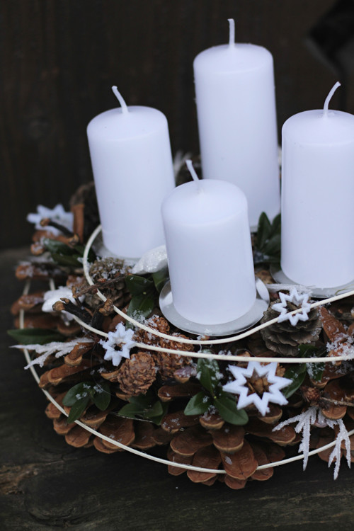 Adventní věneček bílý — foto 3