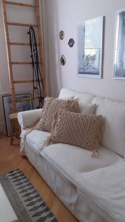 Macramě polštář s třásněmi + výplň...BOHO — foto 5
