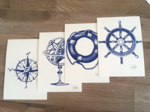 Plakát - Globus - autorská ilustrace A4 — foto 2