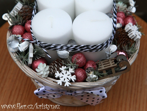 Adventní svícen ve stylu Provance — foto 3
