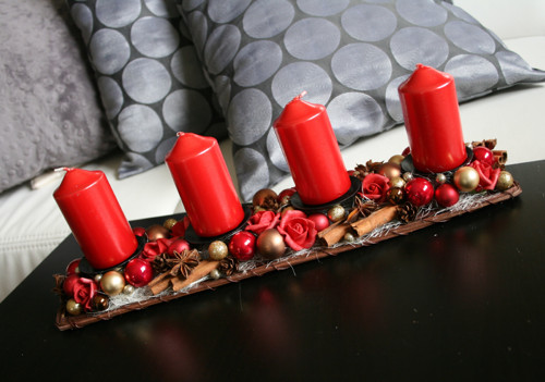 Adventní štola v červenohnědozlatá — foto 3