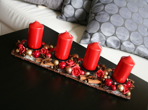 Adventní štola v červenohnědozlatá — foto 4