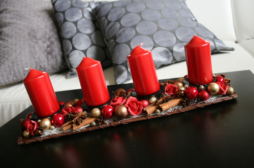 Adventní štola v červenohnědozlatá — foto 5