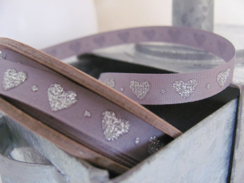 Warm grey & Hearts - 1 cm x 50 cm — foto 2
