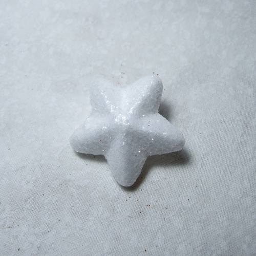 Třpytivá hvězdička bílá 4 cm — foto 2