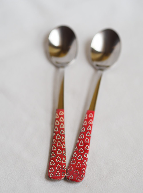 Lžičky dlouhé - Srdíčka 2 ks — foto 2