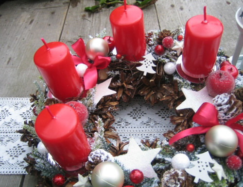 Adventní věneček s hvězdičkami — foto 3