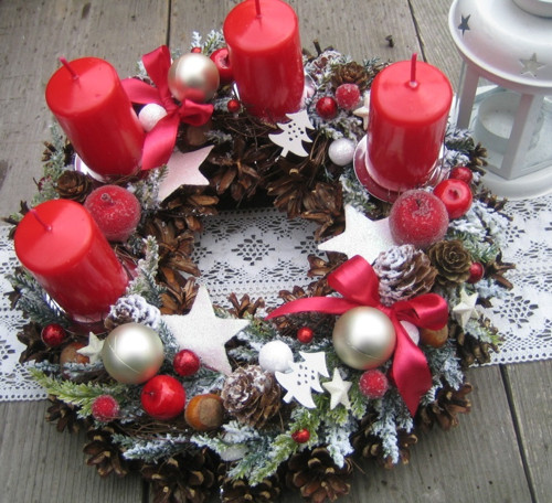Adventní věneček s hvězdičkami — foto 4