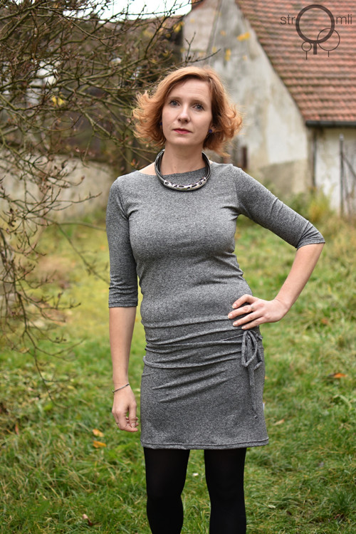 Šaty šik žíhané, vel. S — foto 2