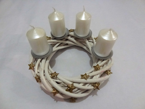 Proutěný adventní věneček — foto 2