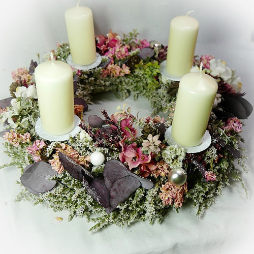 Adventní věnec - Moderně, růžově... — foto 2