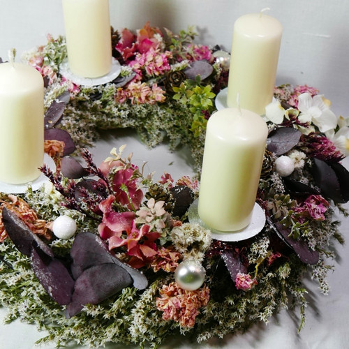 Adventní věnec - Moderně, růžově... — foto 3