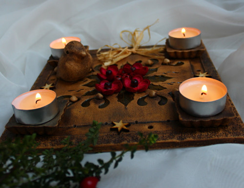 Adventní svícen s ptáčkem 1. — foto 2