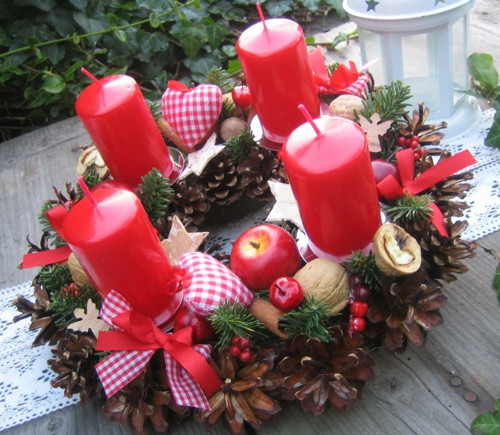 Adventní věnec se srdíčky - rezervace — foto 2