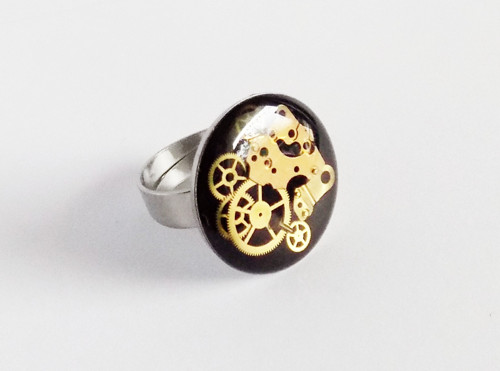 Maxi prstýnek steampunk - chirurgická ocel 20 mm — foto 3