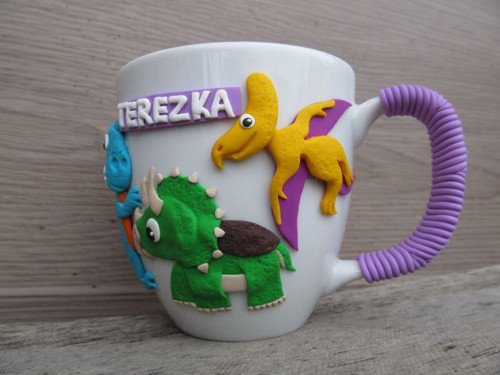 Hrníček a lžička s DINOSAURY — foto 4