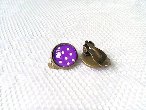 Dots clips (violet/white dots) — foto 2