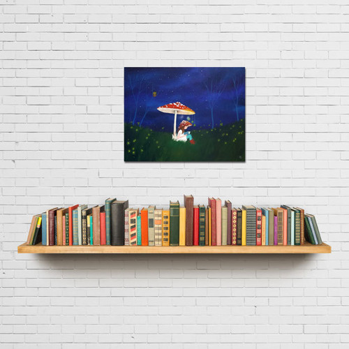 Muchomůrková holčička - 50x40cm — foto 3