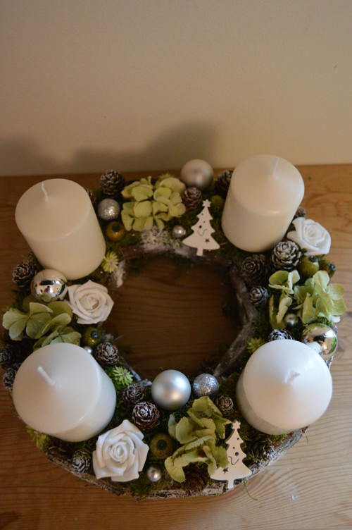 Adventní přírodní bílo-stříbrný — foto 2