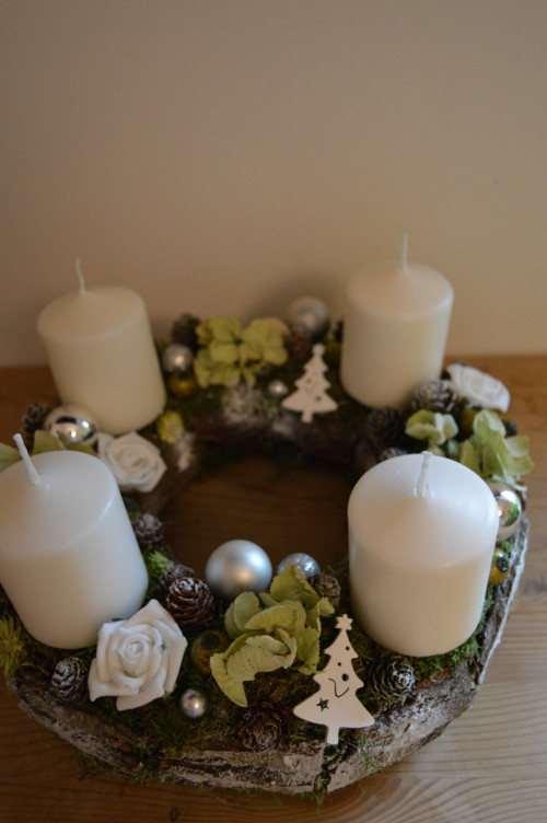 Adventní přírodní bílo-stříbrný — foto 3