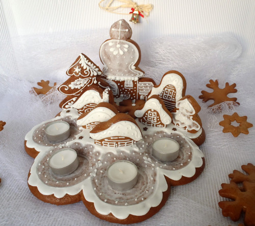 Vánoce - vesnička - adventní svícen — foto 4