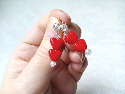 My sweet heart earrings (red) — foto 4