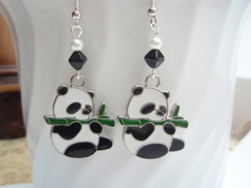 Panda - náušnice — foto 2