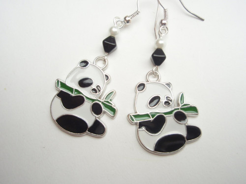 Panda - náušnice — foto 4