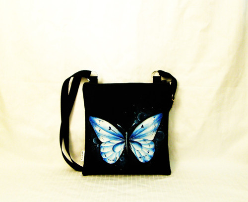 Malá crossbody -modrý motýl — foto 2