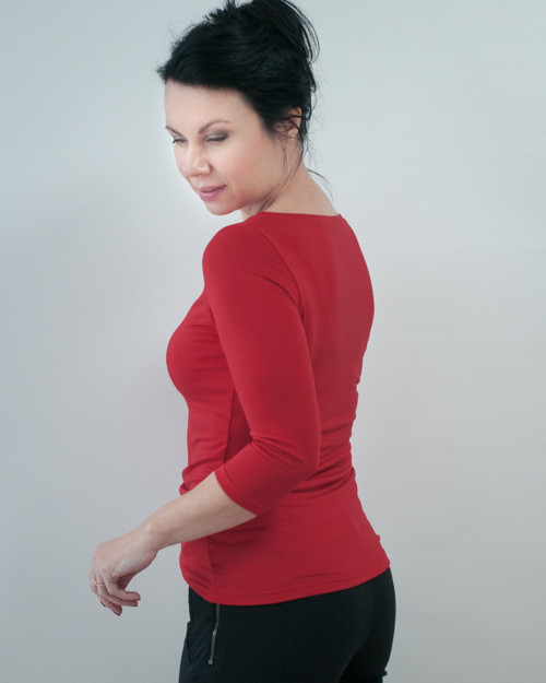 Dámské tričko tmavě červené — foto 3