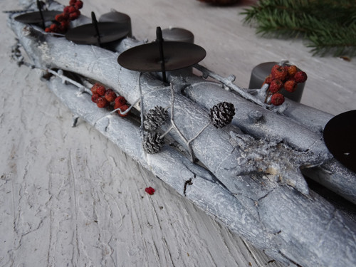 Svícen adventní..šedý — foto 4