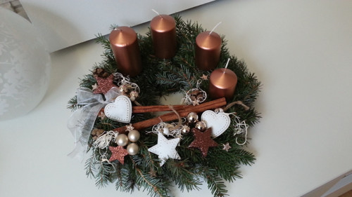 Adventní věnec.. Měděný I. — foto 2