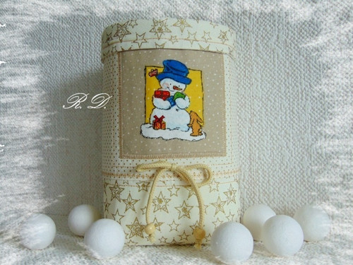 Sněhulák ... vánoční košíček — foto 2