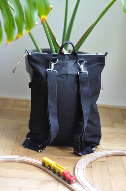 PENTABACKPACK - batoh a taška v jednom - černý — foto 2