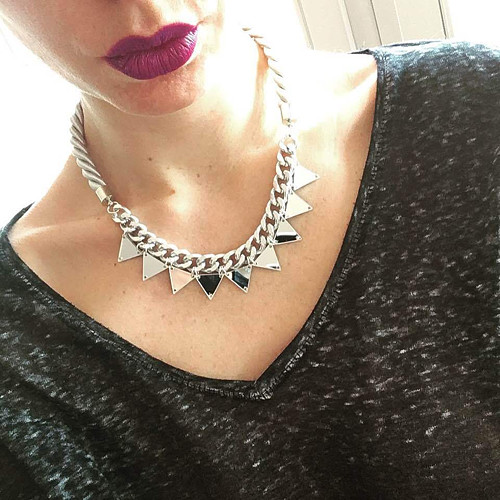Náhrdelník Grey Mirror Triangles — foto 3
