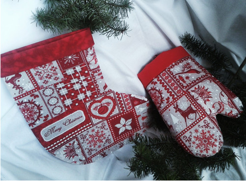 Chňapka vánoční patchwork — foto 2