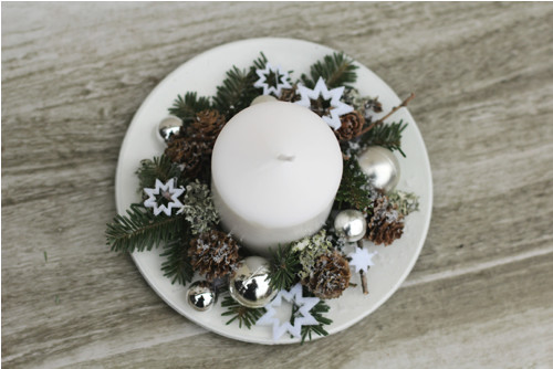 Adventní svícen bílý — foto 3