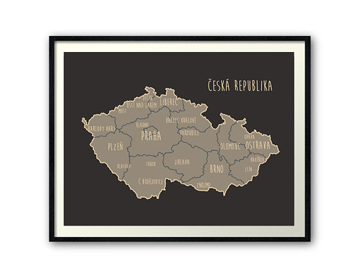 Mapa ČR šedá — foto 2