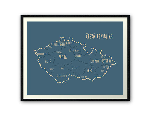 Mapa ČR modrá — foto 2