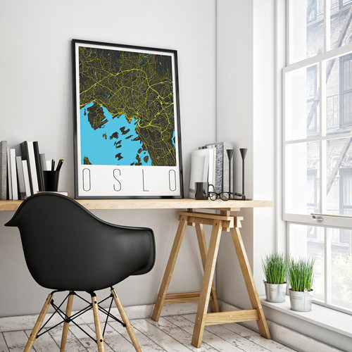 OSLO, 50x70cm, moderní, černé — foto 2