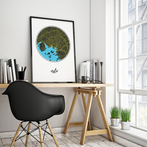 OSLO, 50x70cm, kulaté, černé — foto 2