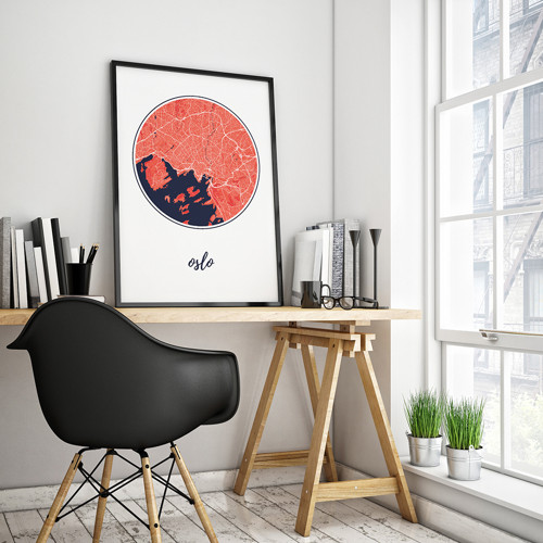 OSLO, 50x70cm, kulaté, červené — foto 2