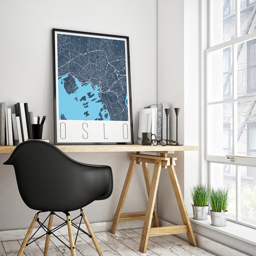 OSLO, 50x70cm, moderní, tmavě modré — foto 2
