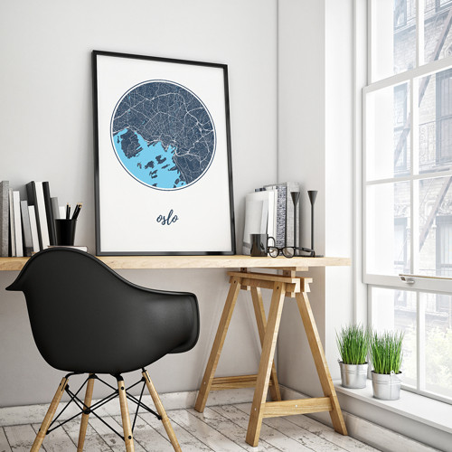 OSLO, 50x70cm, kulaté, tmavě modré — foto 2