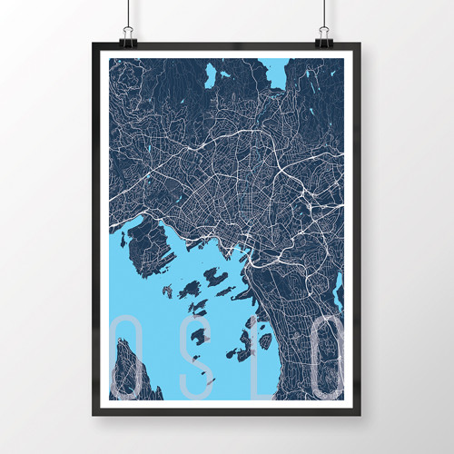 OSLO, 50x70cm, elegantní, tmavě modré — foto 2