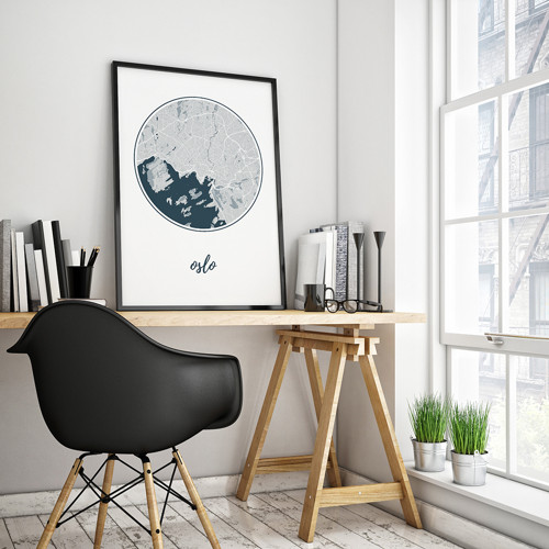 OSLO, 50x70cm, kulaté, světle modré — foto 2